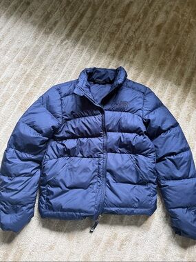 The North Face kid’s Deep Blue Quilted Puffer Jacket